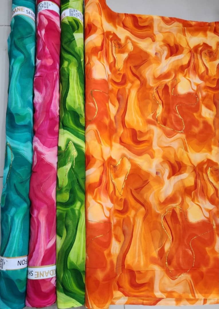 Printed Chiffon Fabrics by Rajveer Textile
